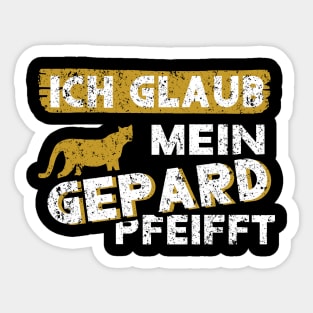 spruch Gepard Vintage Raubkatze Style Retro Sticker